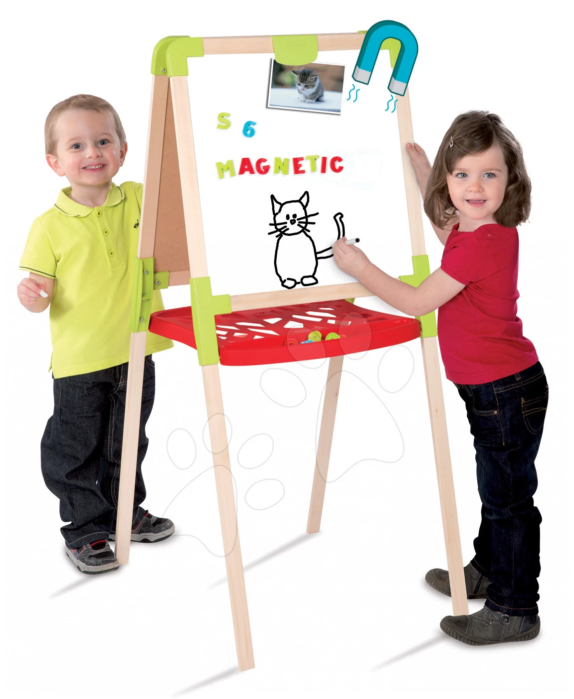 Set Café Mit Espresso-Kaffeemaschine Coffee House Smoby Und Ein Holzbrett Tableau Bois Magnetisch – Bild 11