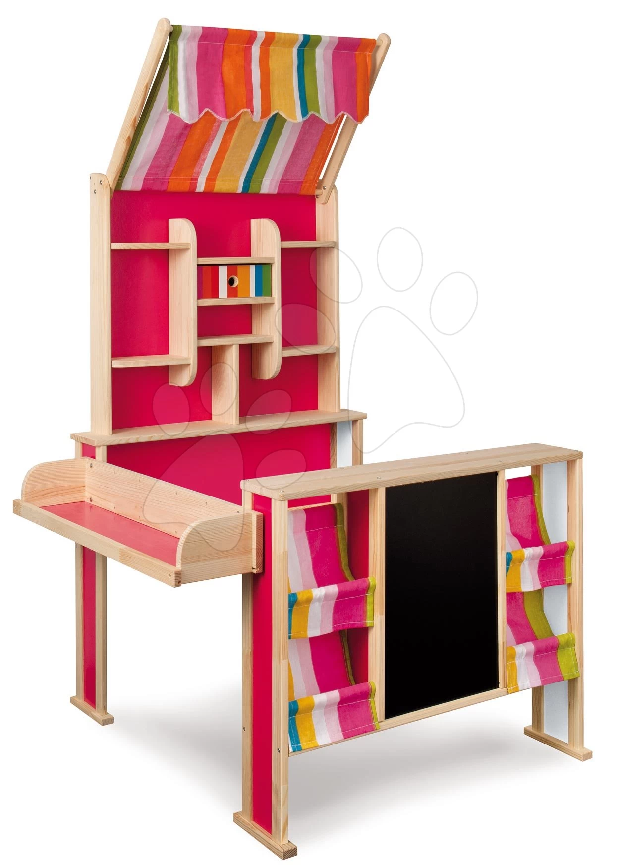 Holzladen Mit Markise Shop Market Eichhorn Mit Regalen Und Einer Theke Aus Kiefer – Bild 2