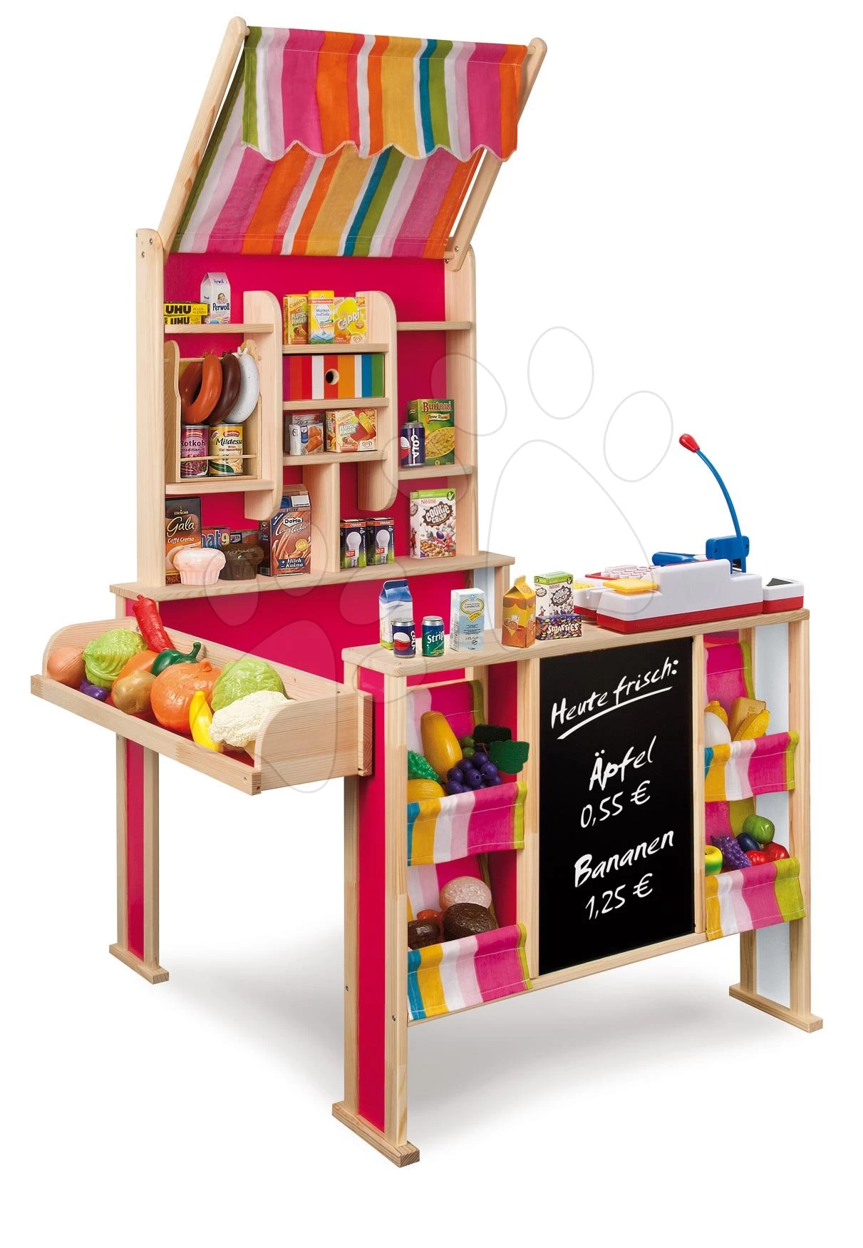 Holzladen Mit Markise Shop Market Eichhorn Mit Regalen Und Einer Theke Aus Kiefer – Bild 3