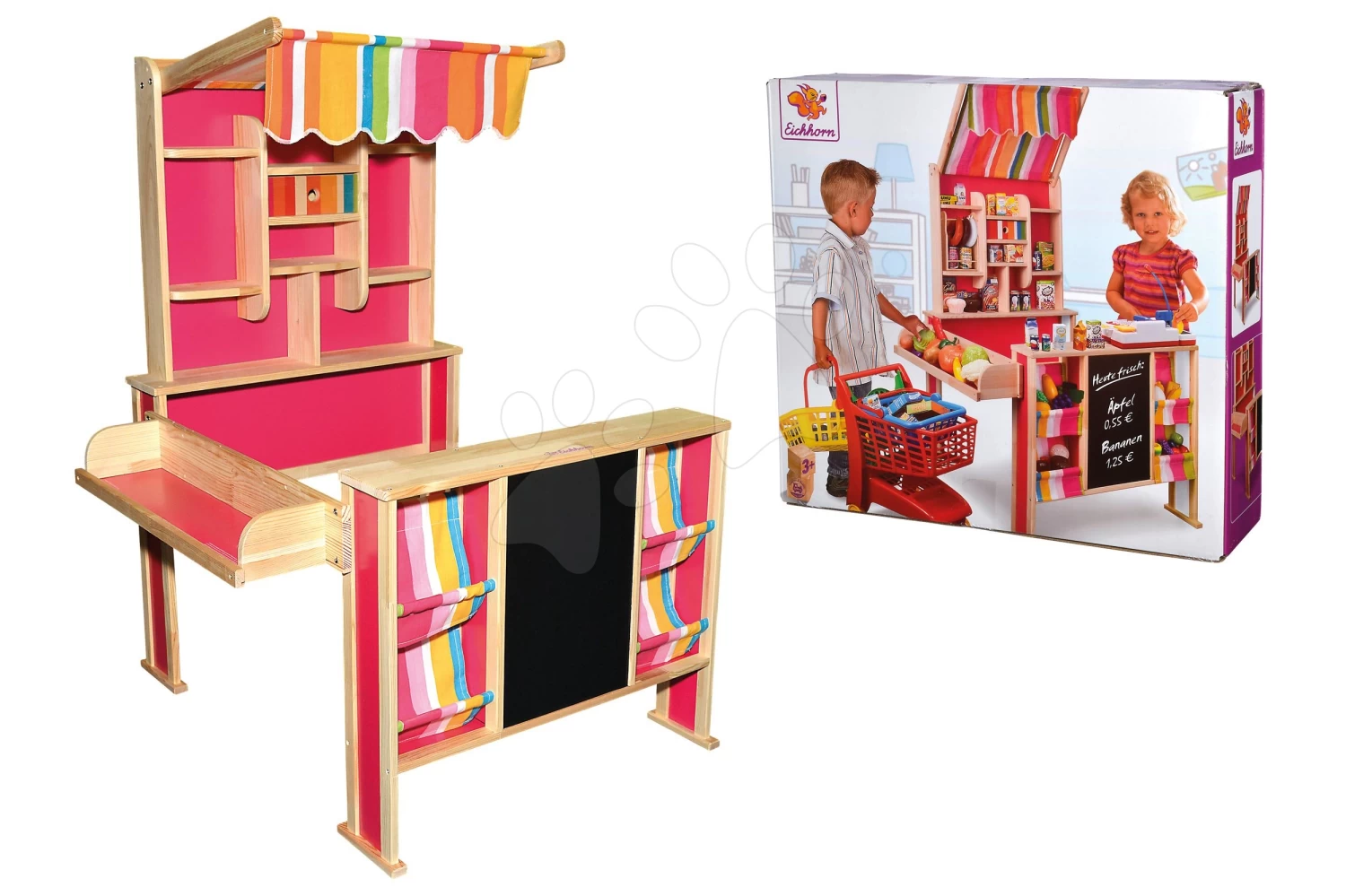 Holzladen Mit Markise Shop Market Eichhorn Mit Regalen Und Einer Theke Aus Kiefer – Bild 7