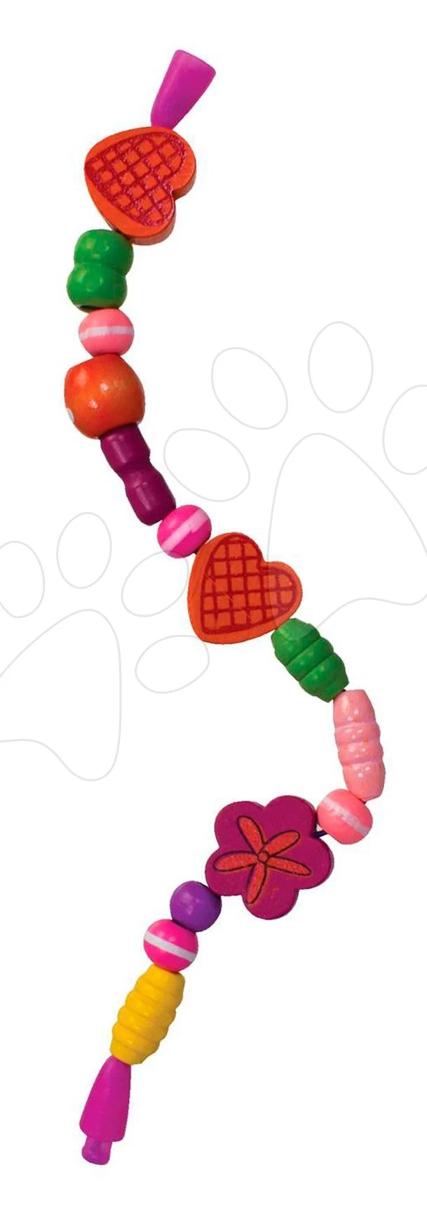 Holzperlen Zum Auffädeln Wooden Bead Set In Bucket Eichhorn Verschiedene Farben Und Formen, Mit Einer Schnur Und Einem Finish Von Ca. 360 Teilen Ab 4 Jahren – Bild 4