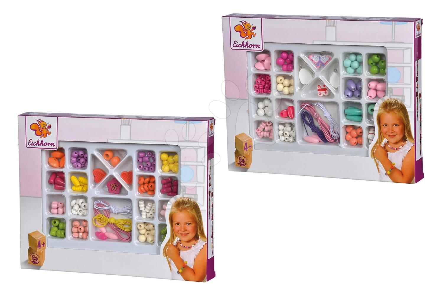 Holzperlen Wooden Bead Set Classic Eichhorn 100 Stück Mit Zubehör Ab 4 Jahren – Bild 5