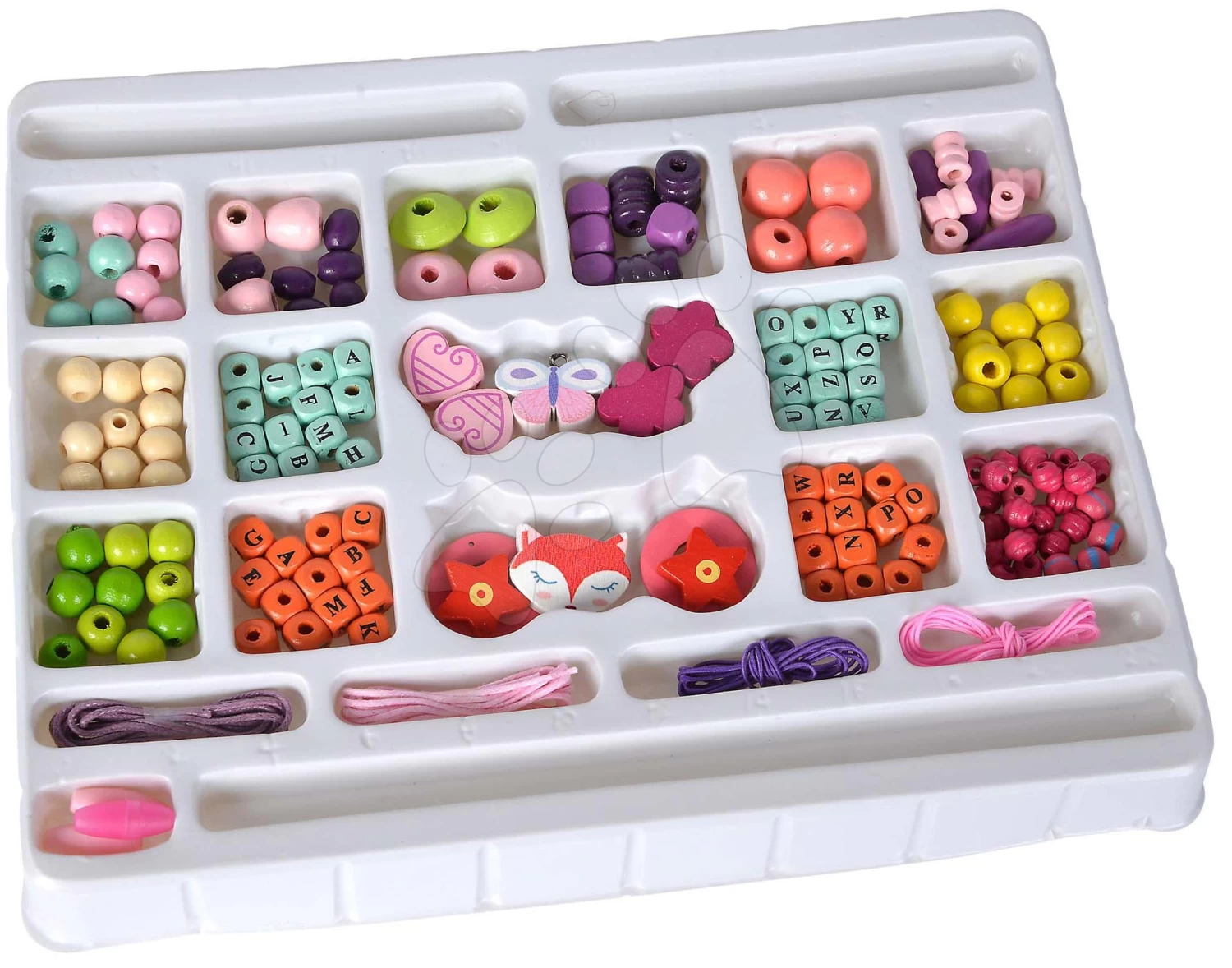 Holzperlen Wooden Bead Set Letters Eichhorn 90 Teile Mit Zubehör Ab 4 Jahren