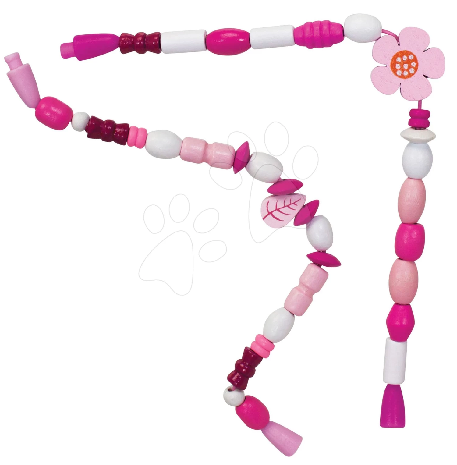 Holzperlen Zum Auffädeln Wooden Bead Set In Bucket Eichhorn Verschiedene Farben Und Formen, Mit Einer Schnur Und Einem Finish Von Ca. 360 Teilen Ab 4 Jahren – Bild 2