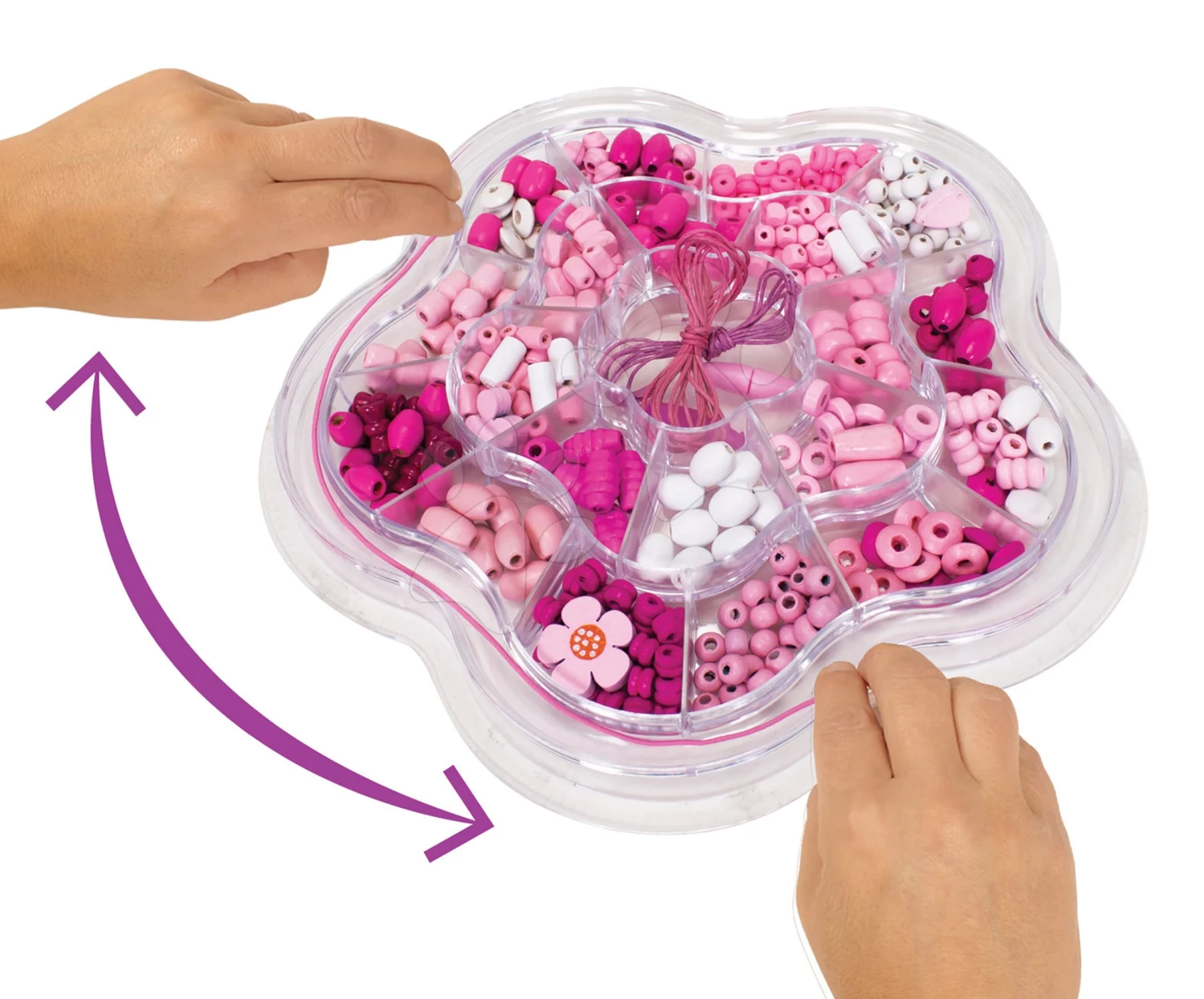 Holzperlen Blume Wooden Bead Eichhorn Pink Mit Zubehör 275 Teile Ab 4 Jahren – Bild 8