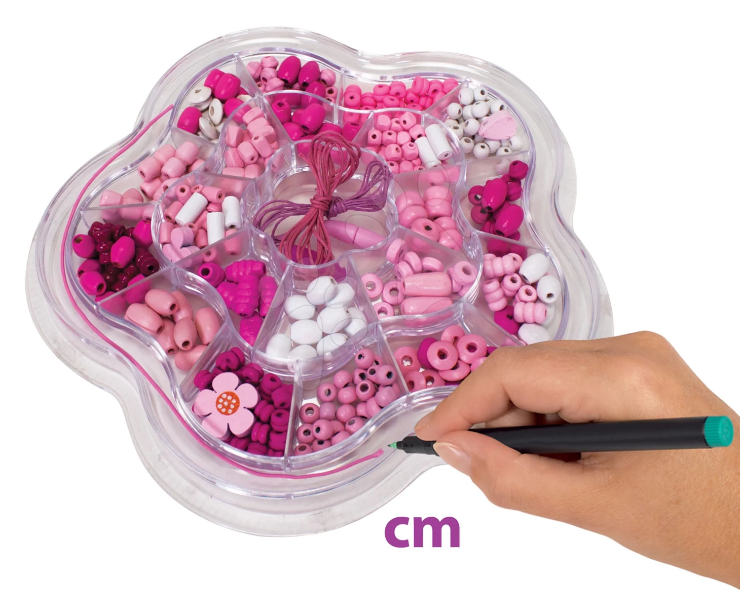 Holzperlen Blume Wooden Bead Eichhorn Pink Mit Zubehör 275 Teile Ab 4 Jahren – Bild 9