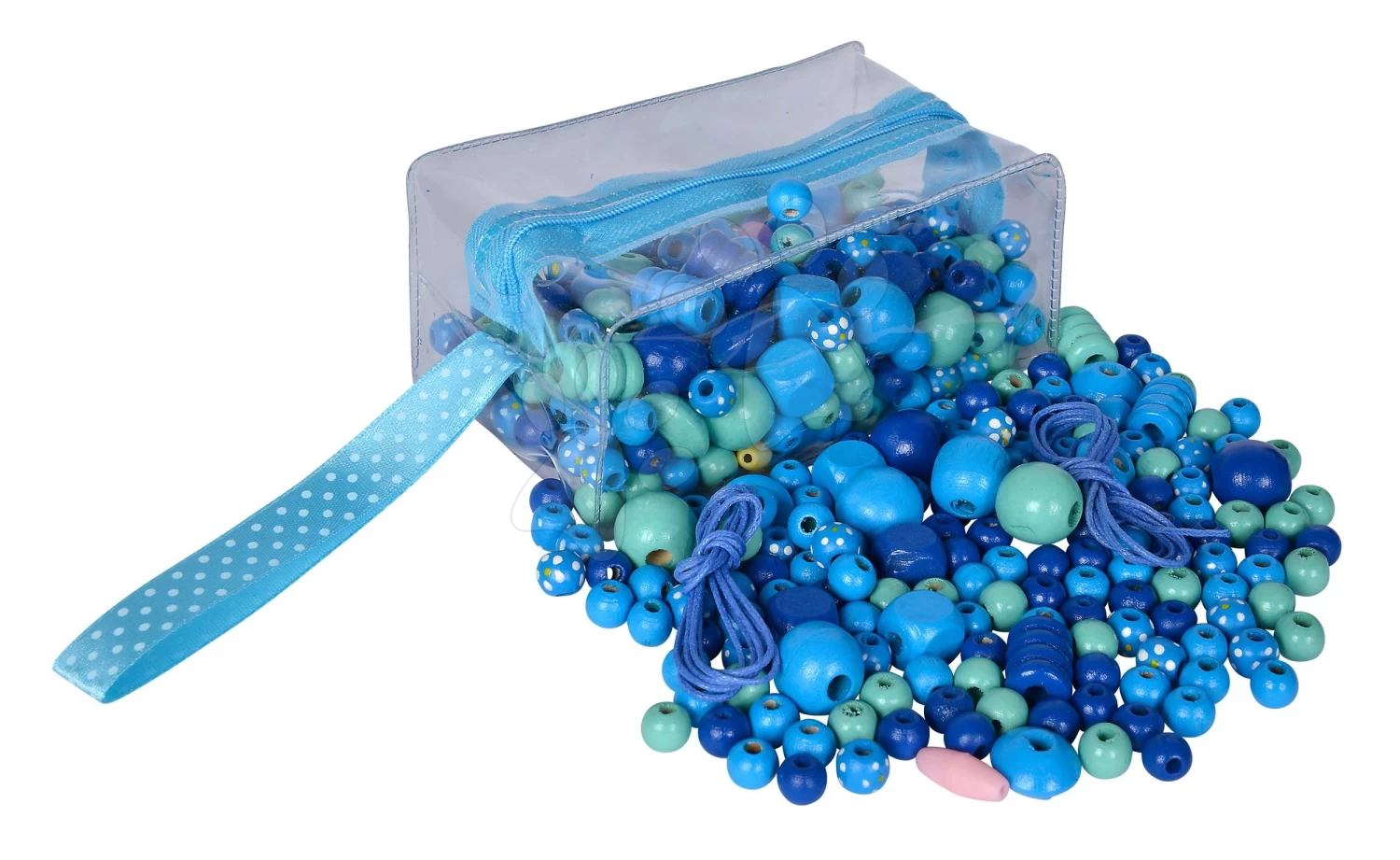 Holzperlen-Set In Tasche Wooden Bead-Set In Bag Eichhorn 388 Stück Pink Grün Oder Blau Ab 4 Jahren – Bild 9