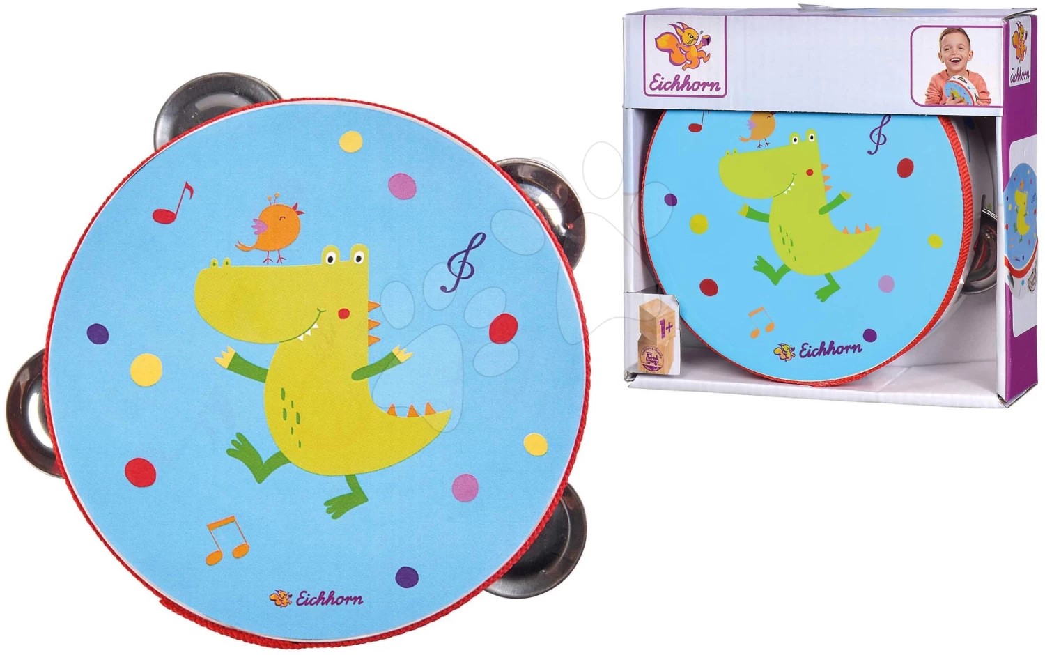 Tamburin Aus Holz Music Tambourine Eichhorn Ab 12 Monaten – Bild 2