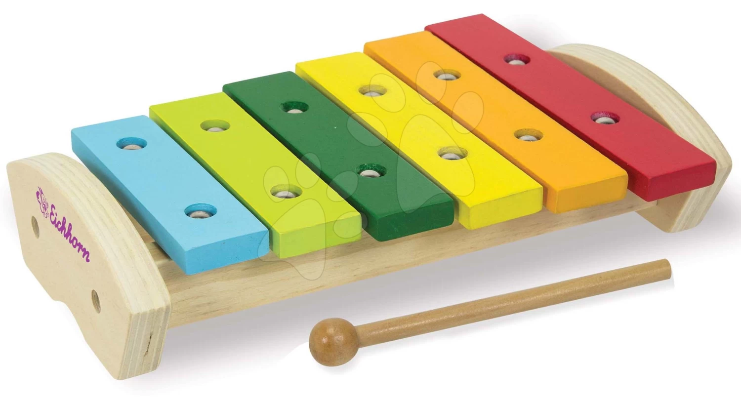 Xylophon Aus Hollz Wooden Xylophone Eichhorn Mit Kleinem Hammer 6 Verschiedene Tone Ab 24 Monaten – Bild 4