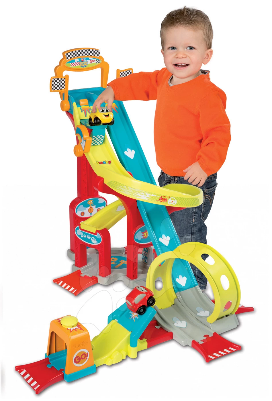 Set Simulator V8 Driver Smoby Elektronisch, Mit Sound Und Licht Und Einer Autobahn, Springend â Bild 5