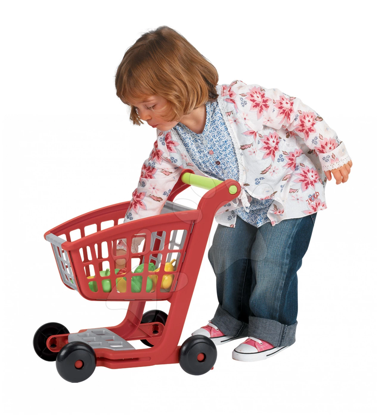 Set-Shop Obst-Gemüse Bio-Frischmarkt Smoby Mit Einkaufstasche Und Einkaufswagen – Bild 7