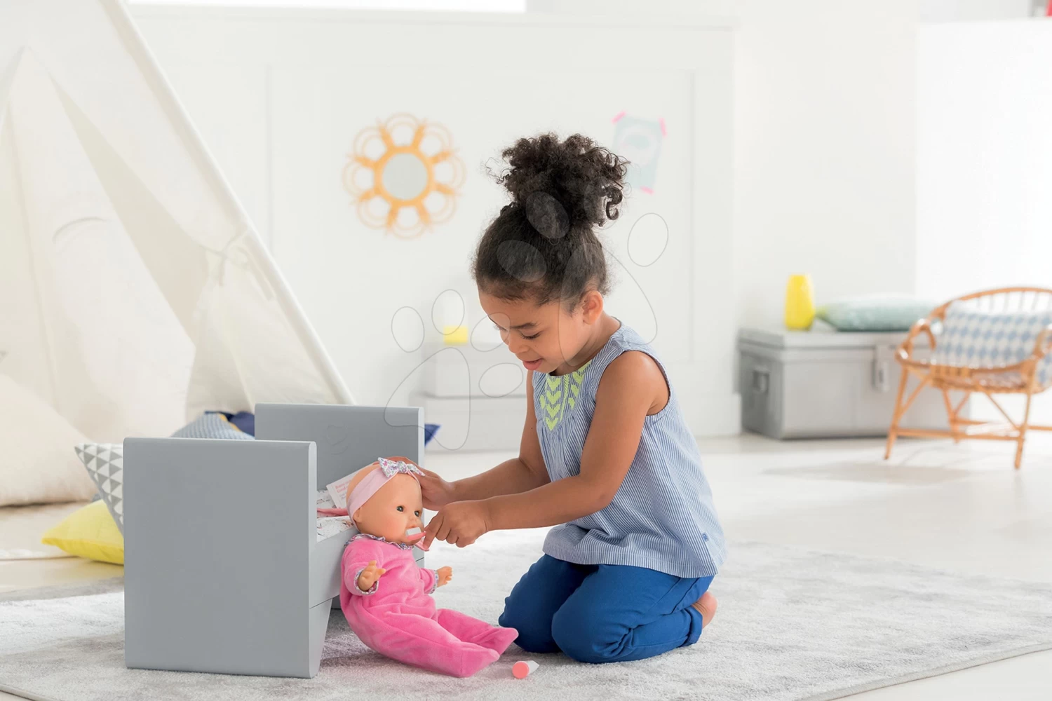 Set Balancier-Rutscher Mit Korb Corolle Comfort Smoby Mit Eloise Puppe Mit Zubehör 36 Cm – Bild 6