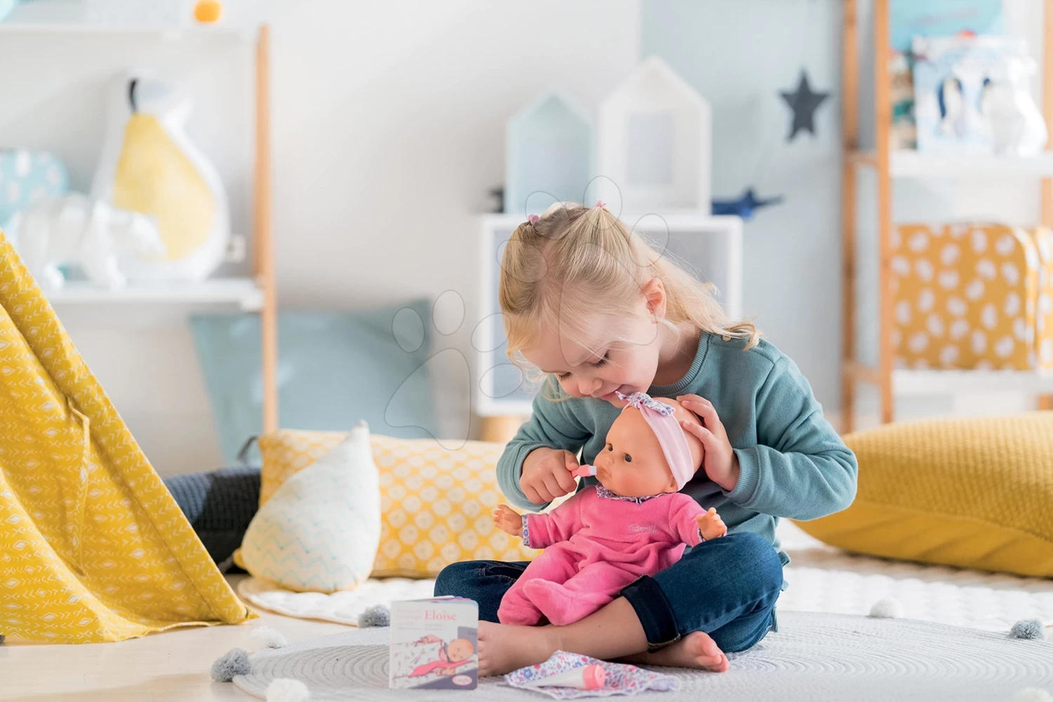 Dreirädriges Roller-Set Corolle Smoby Mit Korb Und Puppe Mit Zubehör – Bild 15