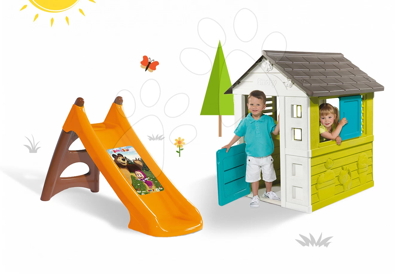 Rutschenset Smoby Toboggan XS Länge 90 Cm Und Haus Pretty Blue Ab 24 Monaten – Bild 17