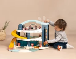 Garage 3-stöckige Grand Garage Little Smoby Mit Aufzug Autowaschanlage Und Auto Mit Helikopter Ab 18 Monaten SM140203