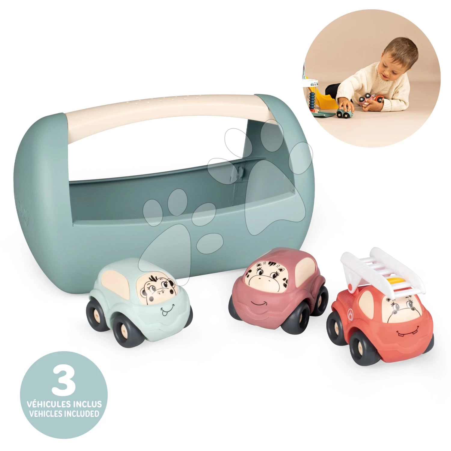 Werkzeug Köfferchen Mit Spielzeugautos Vehicles Little Smoby Drei Tiere, Transportmittel Ab 12 Monaten SM140204 – Bild 5