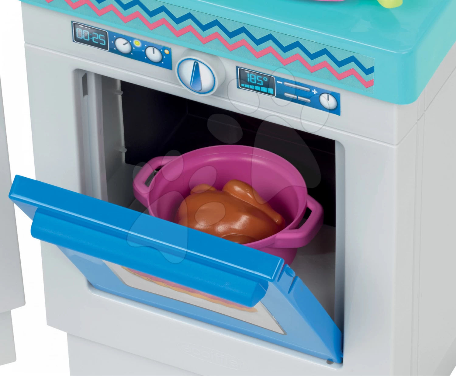 Rutscher-Set Scooter Pink Smoby Mit Gummirädern Und Küche French Cuisine 3-teilig Mit 25 Zubehörteilen Ab 18 Monaten – Bild 6