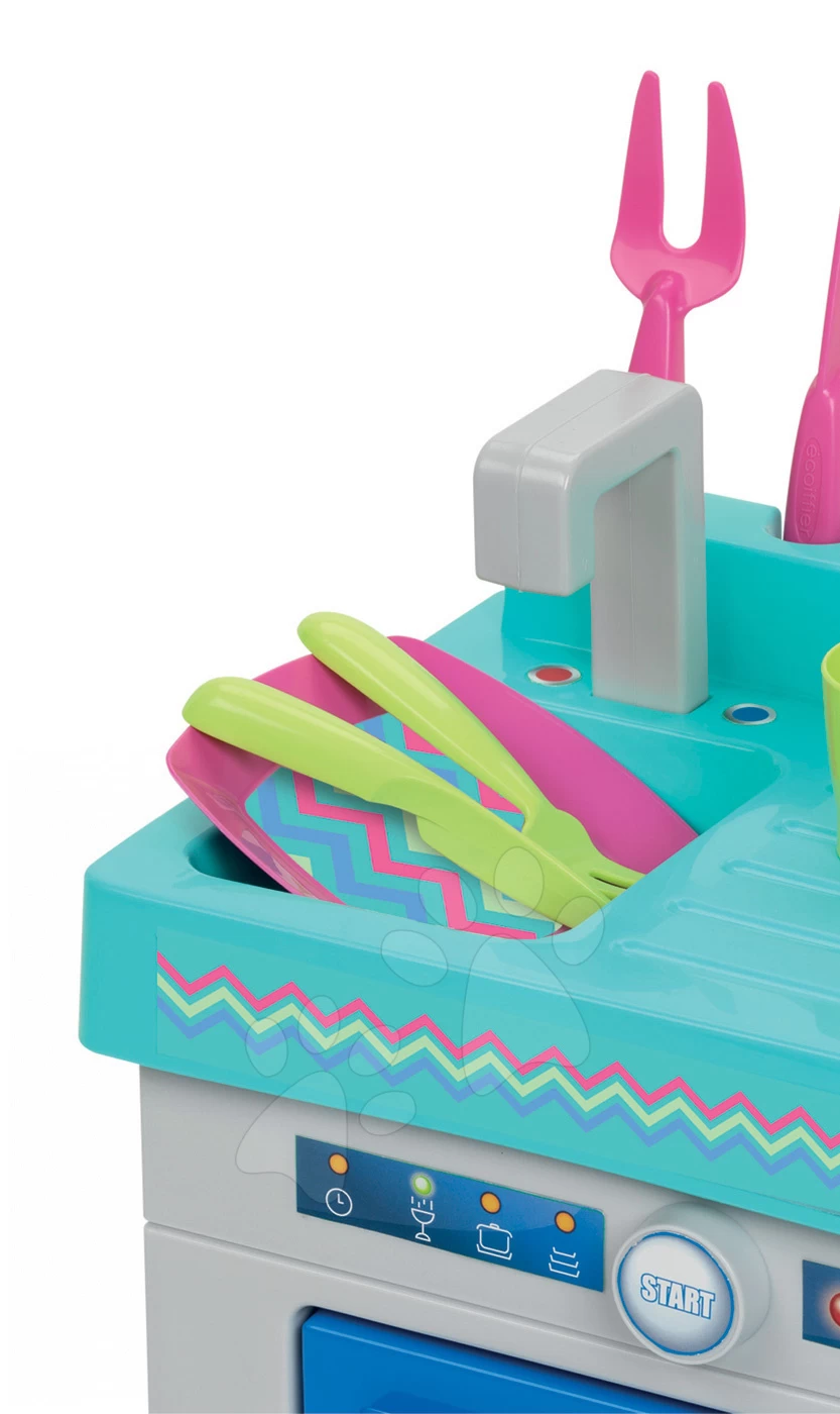 Rutscher-Set Scooter Pink Smoby Mit Gummirädern Und Küche French Cuisine 3-teilig Mit 25 Zubehörteilen Ab 18 Monaten – Bild 7