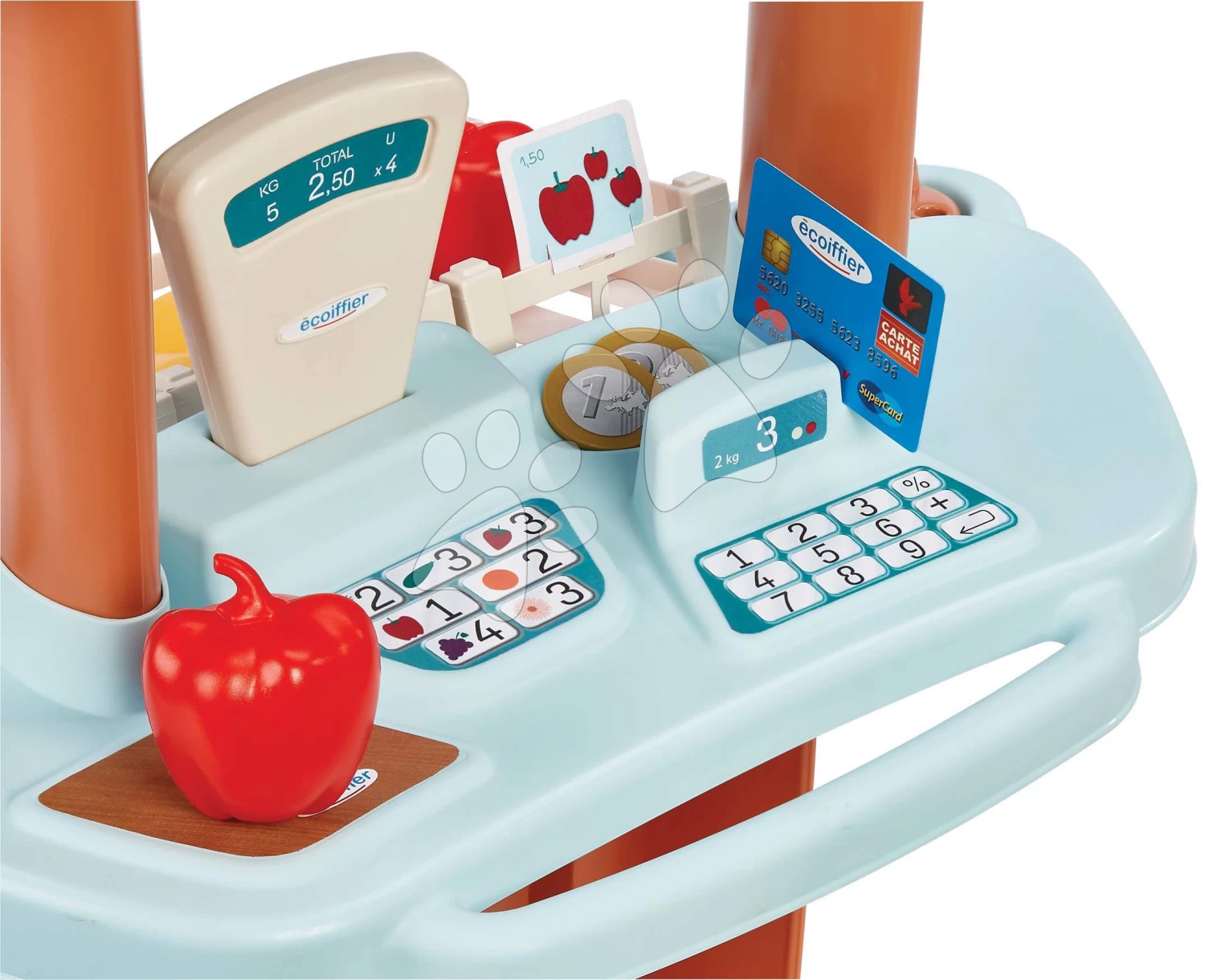 Gemüse Bio-Stand Mit Wagen Organic Market Stall Vert Azur Ecoiffier Mit Lebensmitteln 41 Zubehörteilen Ab 18 Monaten ECO1690 – Bild 3