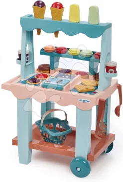 Set Laden Bio Obst Gemüse Organic Fresh Market Smoby Und Ein Eis- Und Hamburgerstand SM350233-12