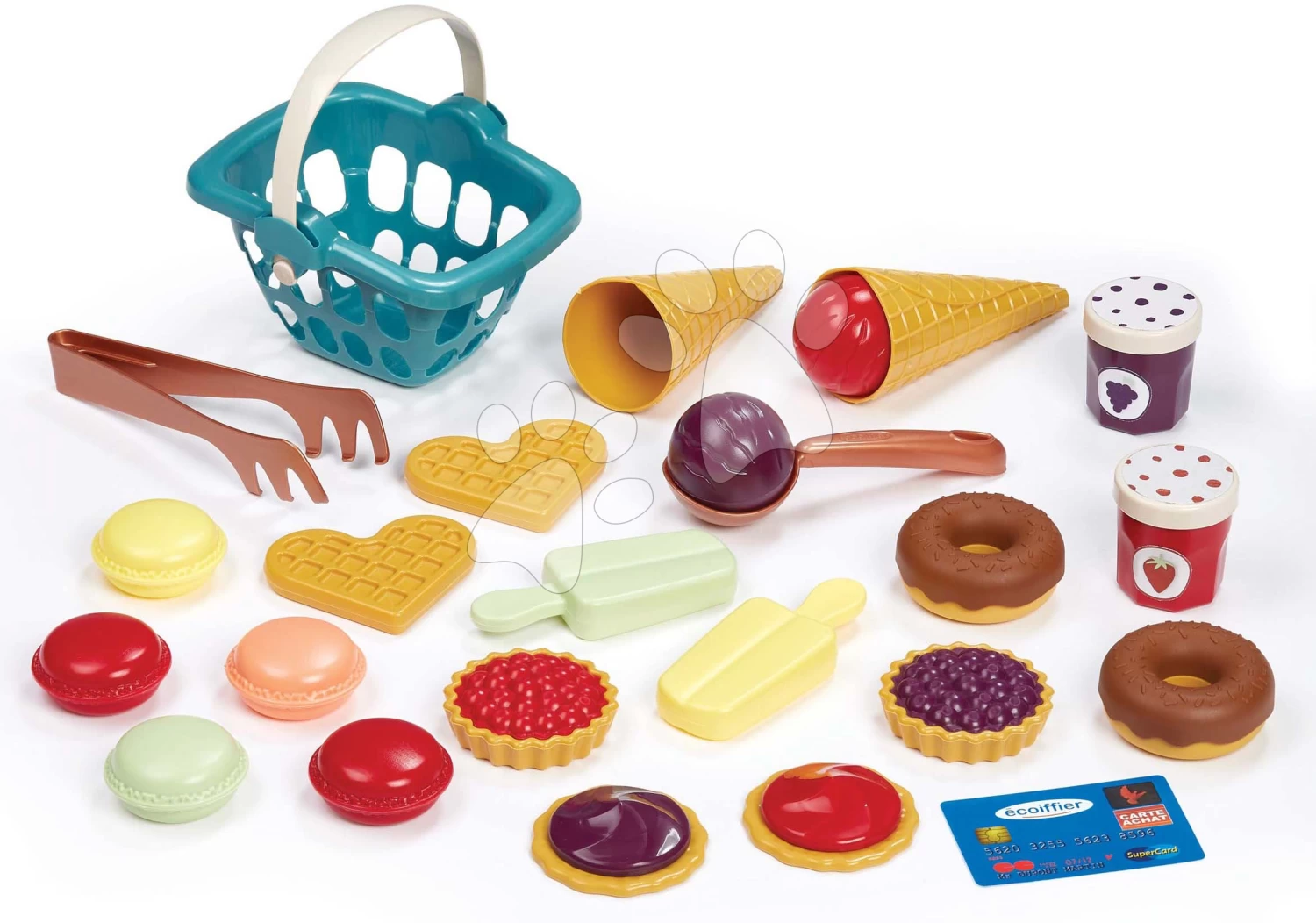 Stand Mit Eis Und Waffeln Delight Market Vert Azur Ecoiffier Mit Registrierkasse Und 26 Zubehörteilen Ab 18 Monaten ECO1692