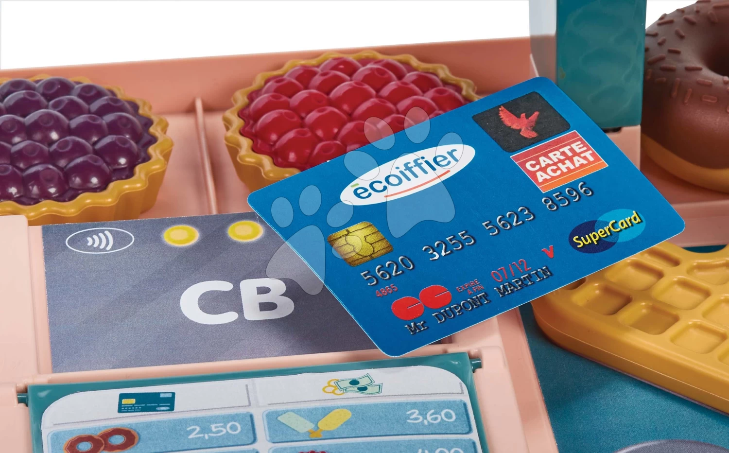 Stand Mit Eis Und Waffeln Delight Market Vert Azur Ecoiffier Mit Registrierkasse Und 26 Zubehörteilen Ab 18 Monaten ECO1692 – Bild 4