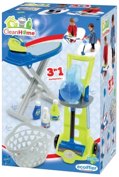 ECOIFFIER AufrĂ€umungswagen Mit BĂŒgelbrett 3v1 CleanHome Ăcoiffier Mit Reinigungs-ErgĂ€nzungen Ab 18 Monaten
