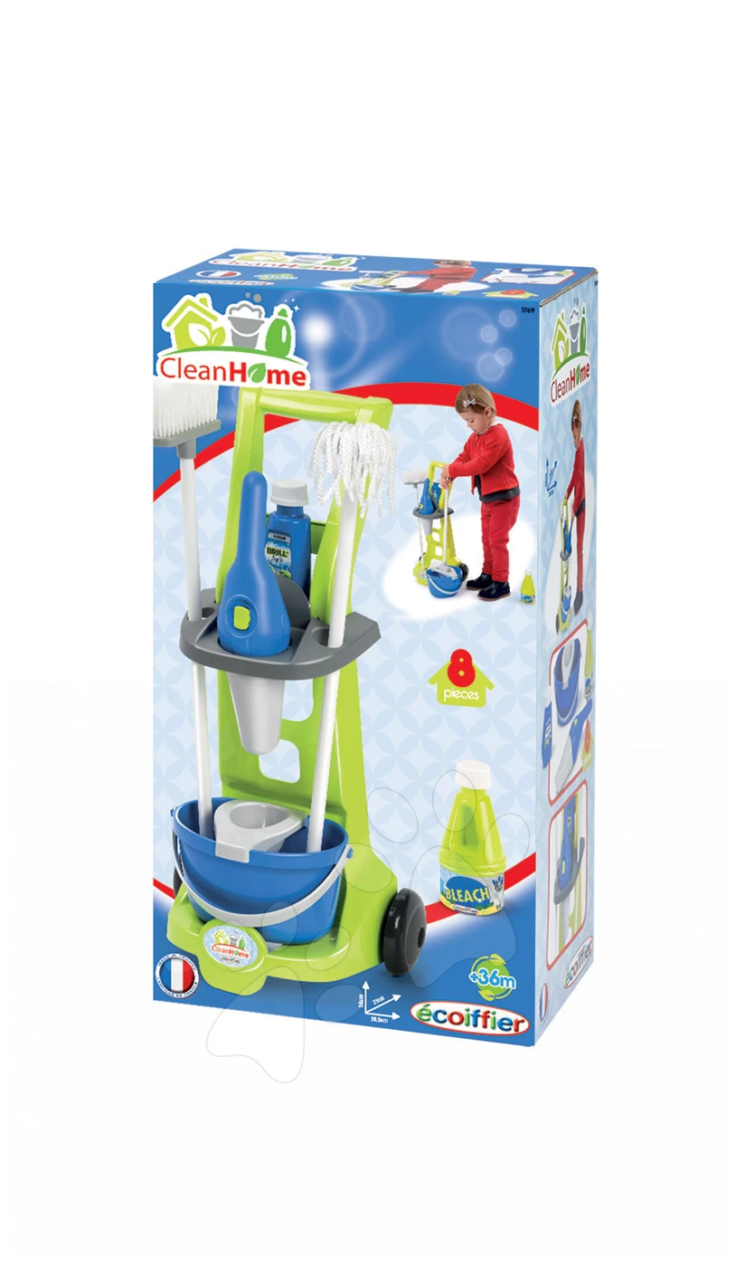 ECOIFFIER Bügelbrett 100% Chef Écoiffier Mit Reinigungswagen Und 10 Zubehörteilen Ab 18 Monaten – Bild 6