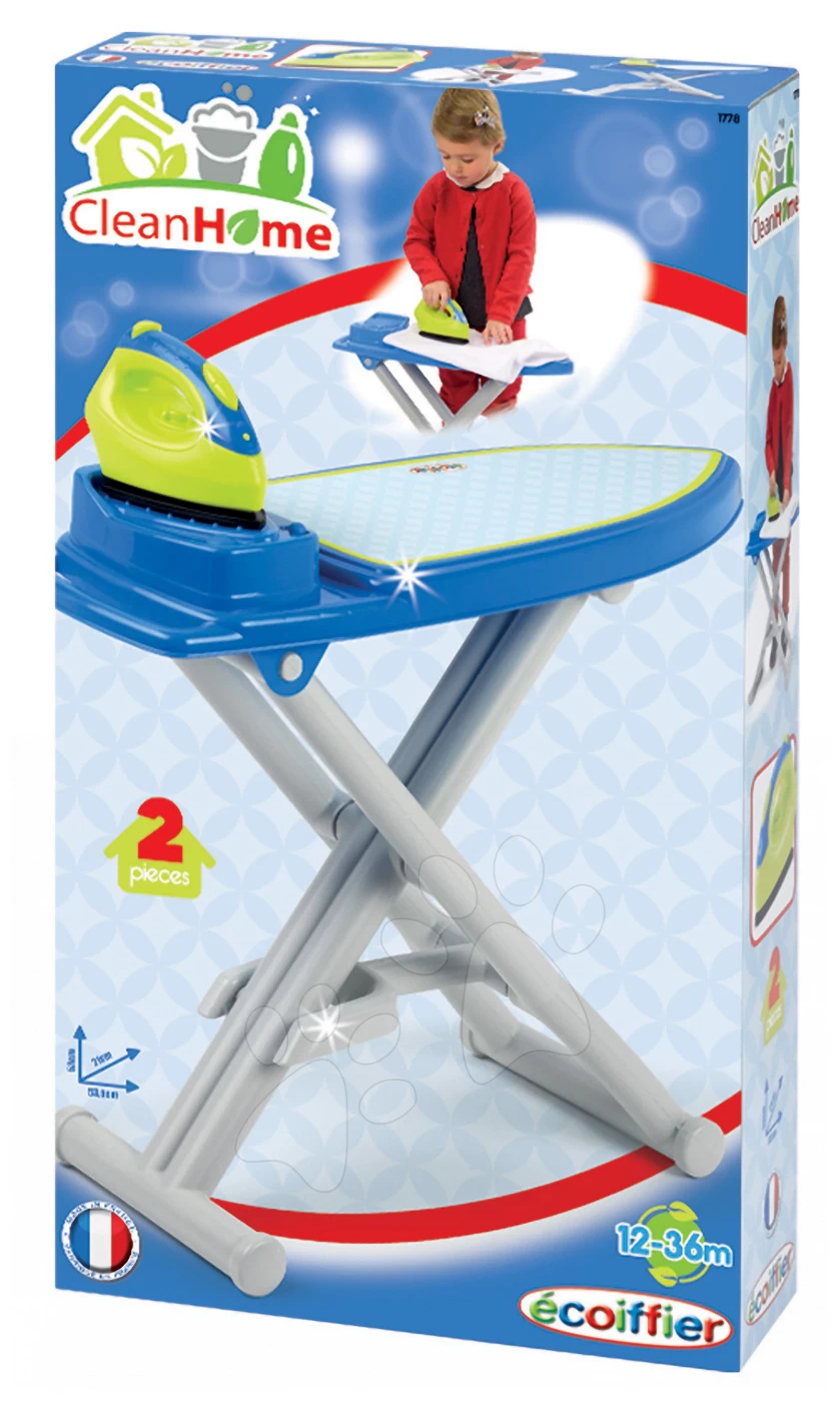 ECOIFFIER Bügelbrett 100% Chef Écoiffier Mit Reinigungswagen Und 10 Zubehörteilen Ab 18 Monaten – Bild 5