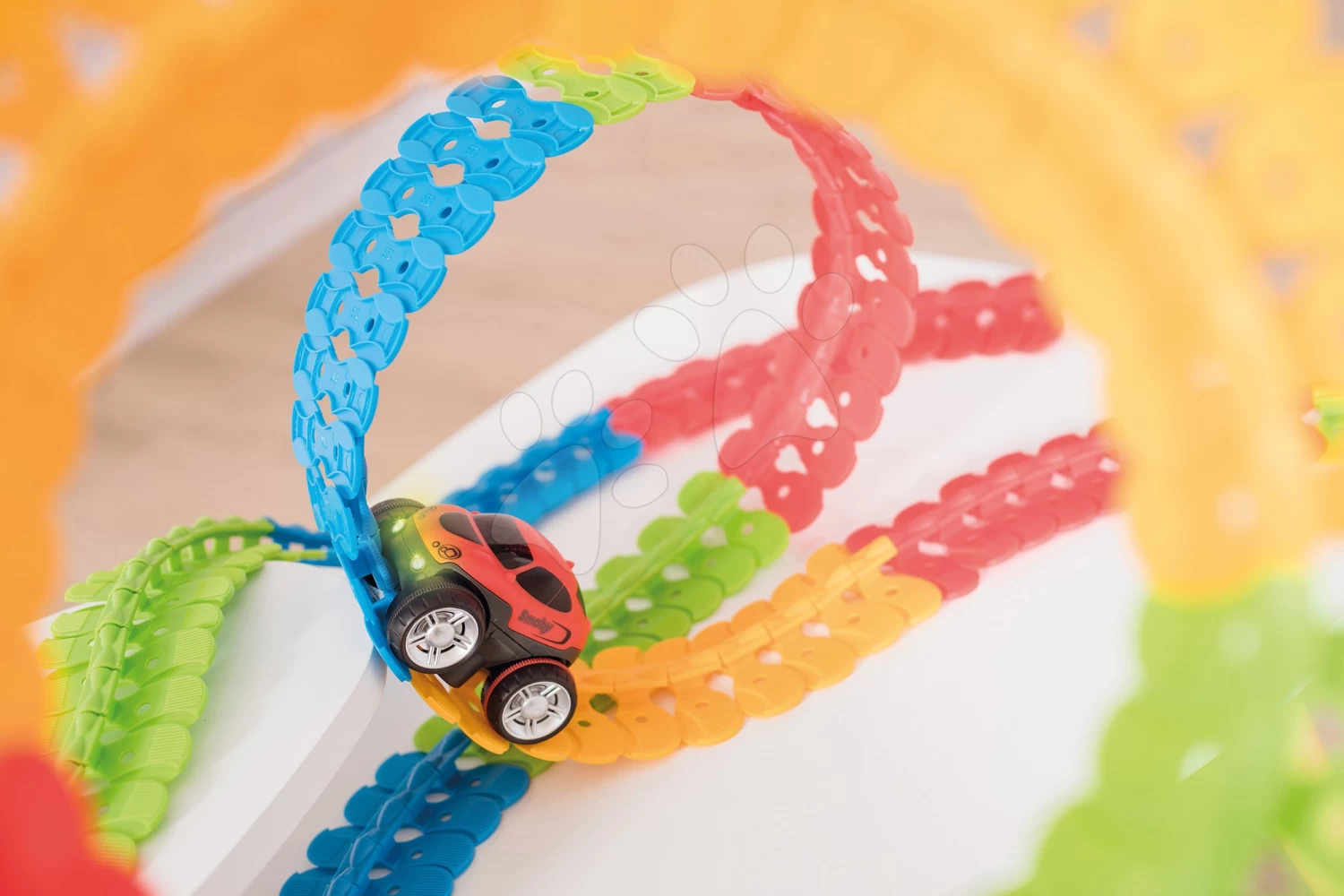 Set Autobahn, Flexibel FleXtrem Discovery Set Smoby Mit Einer Um 612 Cm Mit Verlängerter Strecke Und Einem Spielzeugauto – Bild 12