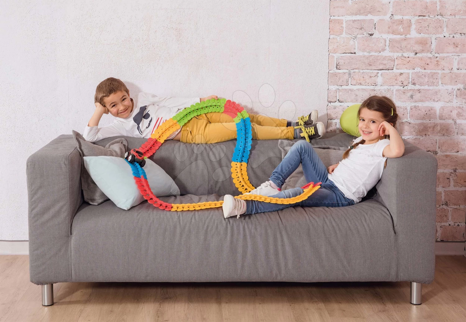 Set Autobahn, Flexibel FleXtrem Discovery Set Smoby Mit Einer Um 612 Cm Mit Verlängerter Strecke Und Einem Spielzeugauto – Bild 13