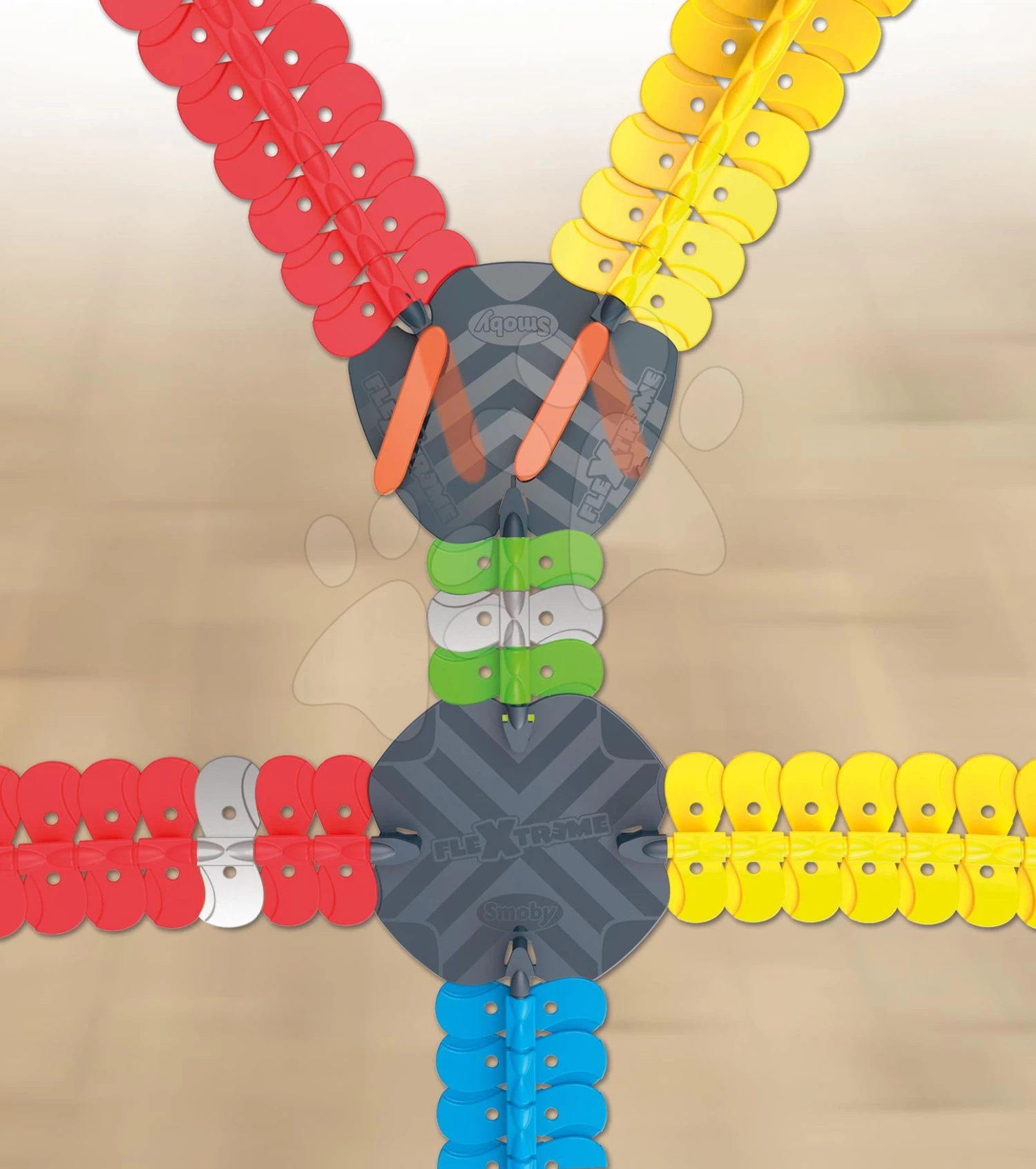 Set Autobahn Flexibel FleXtrem Discovery Set Smoby Mit 612 Cm Verlängerter Strecke 2 Schaltungen, Befestigungen Und 4 Elektronische Spielzeugautos – Bild 9