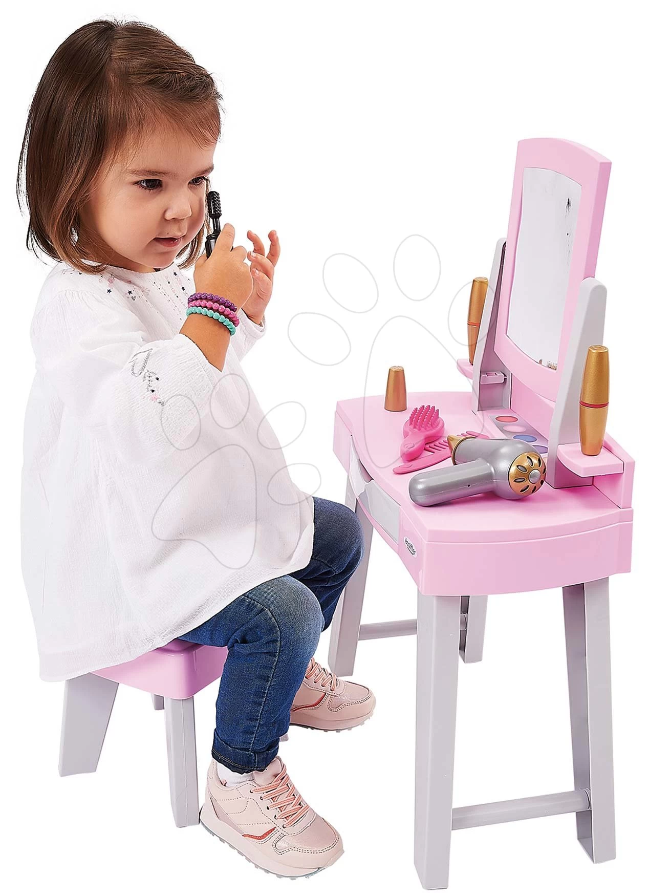 ECOIFFIER Kosmetikkoffer Vintage Beauty Case Écoiffier Mit Fön Und 14 Zubehörteiln Ab 18 Monaten – Bild 2