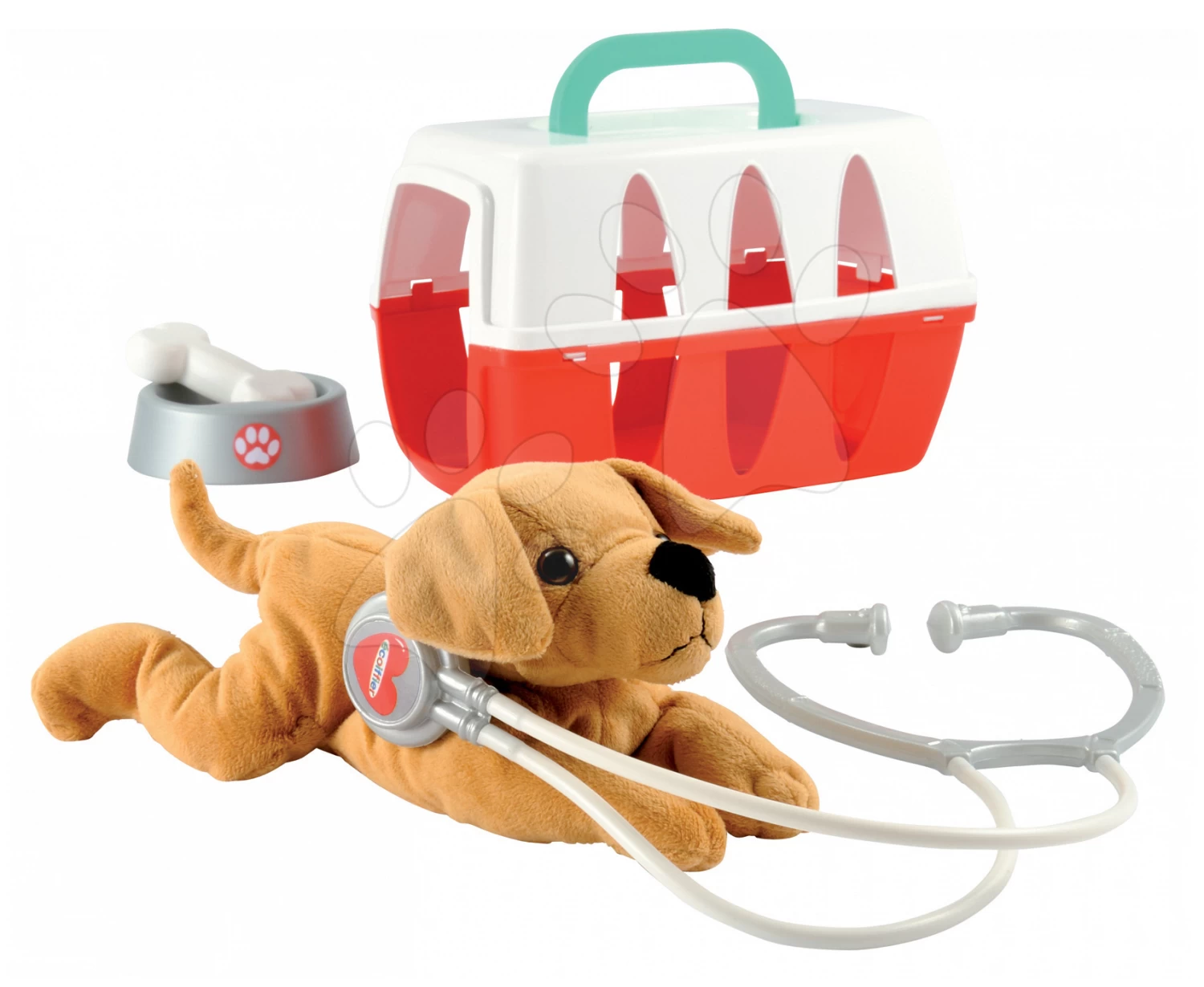 ECOIFFIER Medizinischer Wagen Écoiffier Für Einen Hund Mit Napf Und Medizinischem Zubehör Ab 18 Monaten – Bild 2