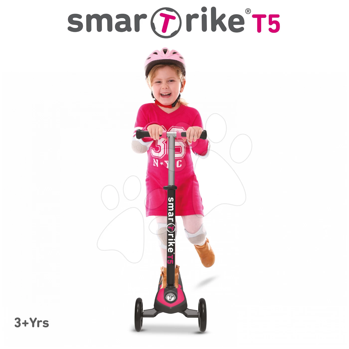 Roller T5 SmarTrike Mit T-Lock-System Und Verstellbarem Griff In Schwarz-Zyklam â Bild 2