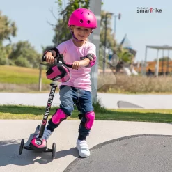 Roller Mit Leuchtenden RĂ€dern Scooter T5 Pink SmarTrike Rosa Mit Rucksack Und Einstellbarem Griff Ab 3 Jahren, Belastbarkeit 50 Kg