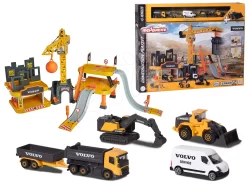 Garage Arbeitskonstruktion Volvo Creatix Majorette 60 Teile Mit Kran, 5 Spielzeugautos Ab 5 Jahren