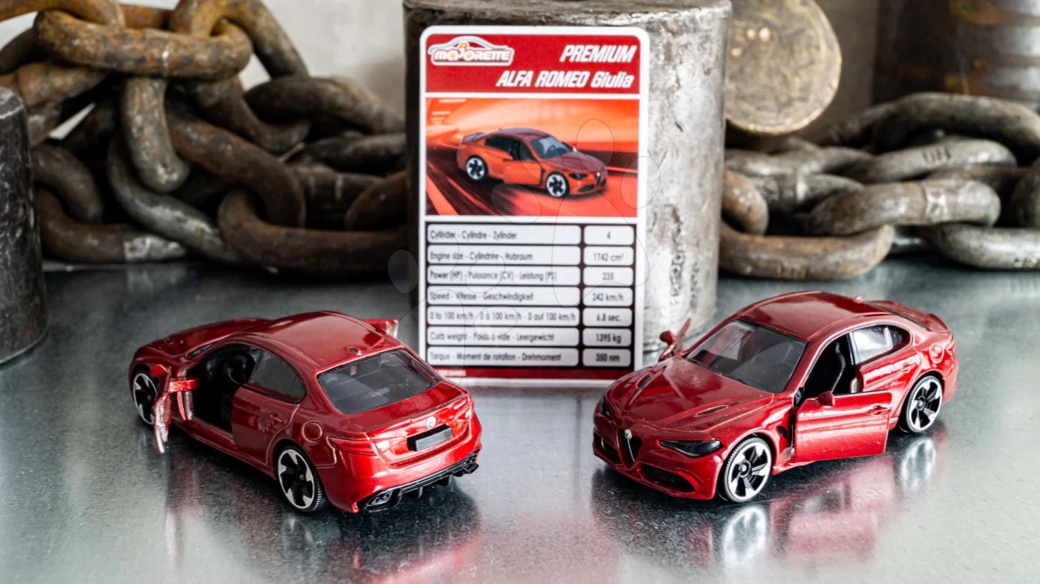 Spielzeugauto Premium Cars Majorette Metall Zu öffnen Mit Aufhängung Und Sammelkarte 18 Verschiedene Typen – Bild 5