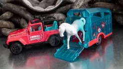 Ein Spielzeugauto Mit AnhÀnger City Trailer Majorette Mit Beweglichen Teilen 13 Cm Lang 6 Verschiedene Typen