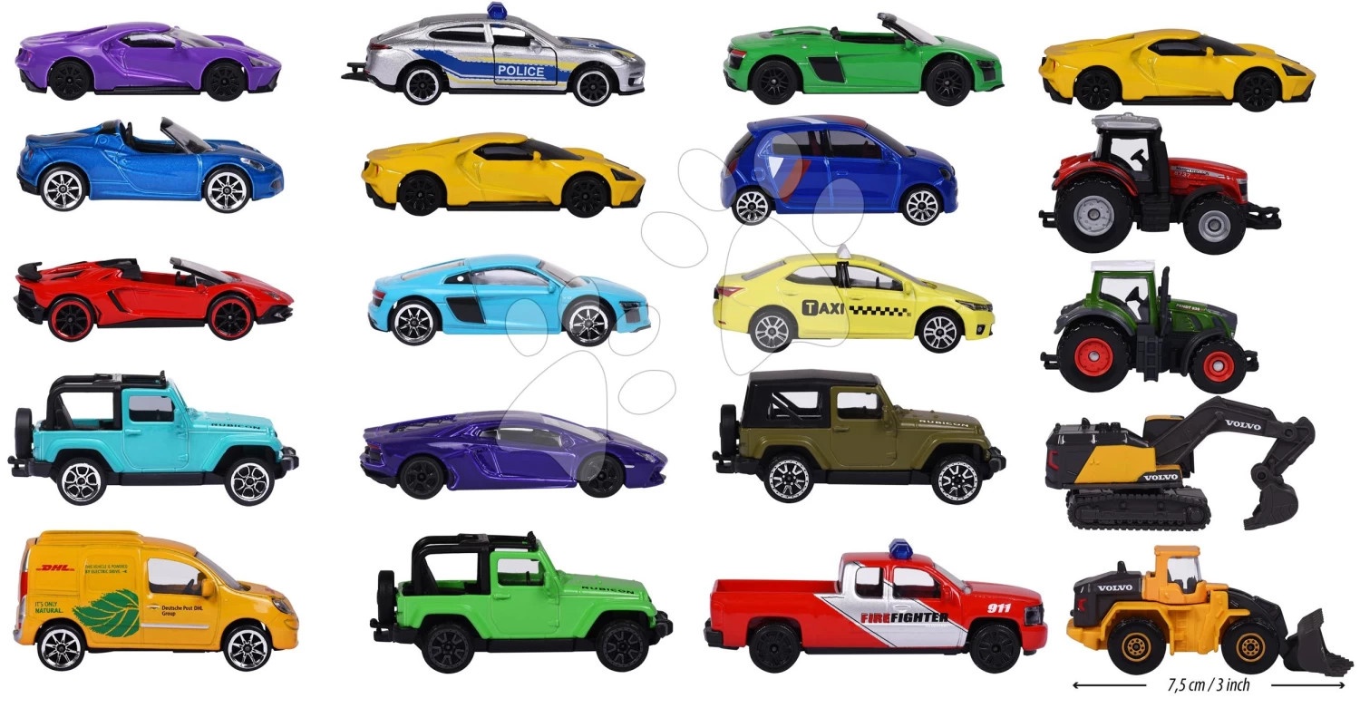 Stadt- Und Nutzfahrzeuge WOW Street Cars Majorette Metall Mit Aufhängung 7,5 Cm Länge Set Mit 5 Typen – Bild 3