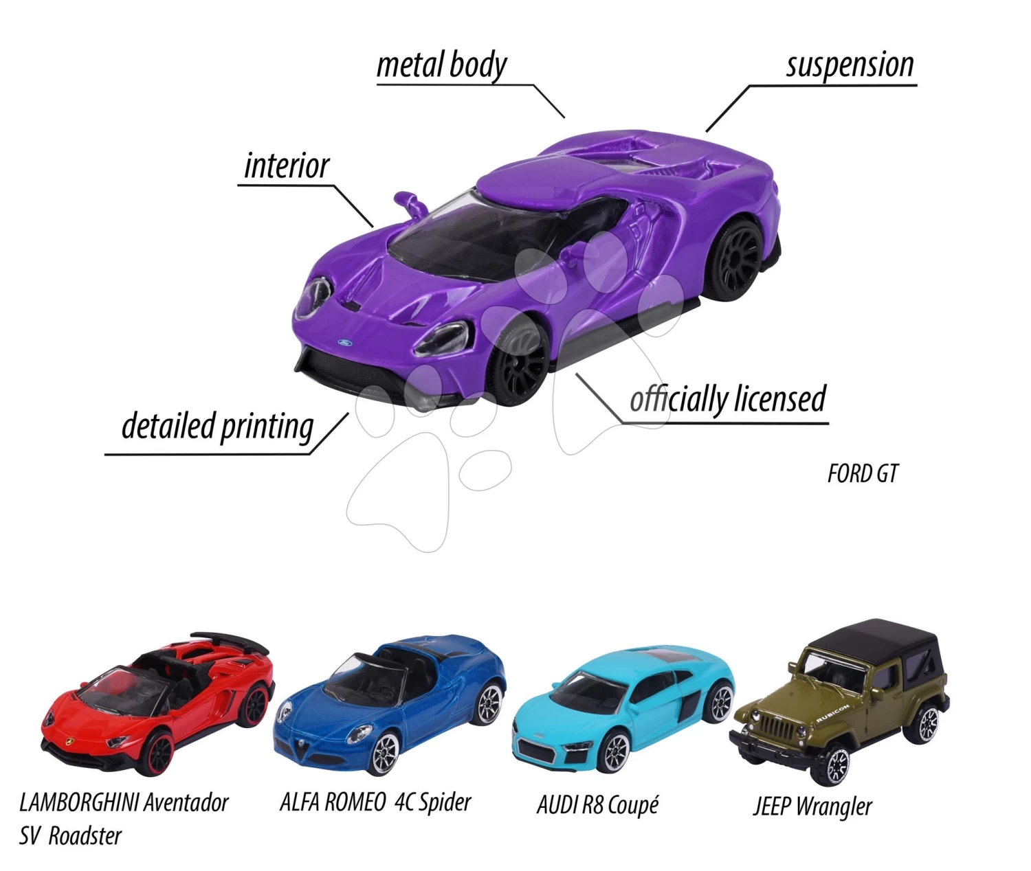 Stadt- Und Nutzfahrzeuge WOW Street Cars Majorette Metall Mit Aufhängung 7,5 Cm Länge Set Mit 5 Typen – Bild 4
