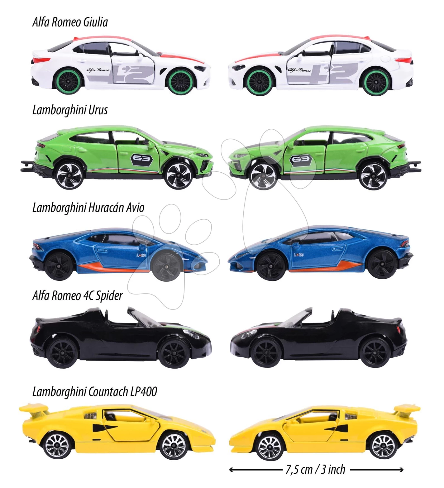 Spielzeugautos Dream Cars Italy Giftpack Majorette Metall, Länge 7,5 Cm In Geschenkbox MJ2053178 – Bild 4