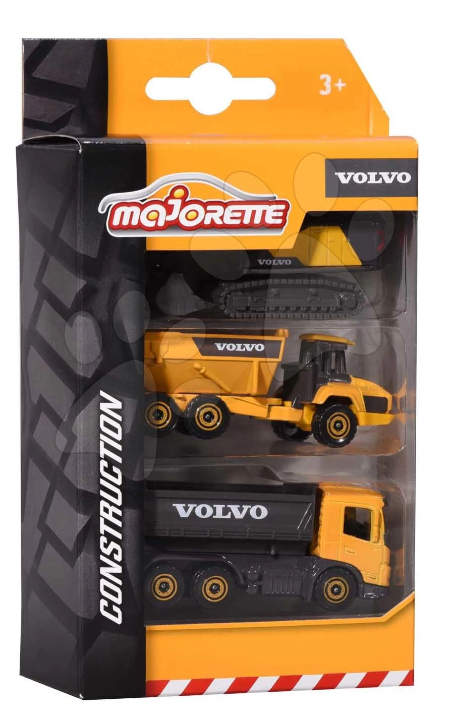 Bauspielzeugautos Volvo Construction Edition Majorette Mit Beweglichen Teilen 7,5 Cm Länge 3 Arten 2 Varianten