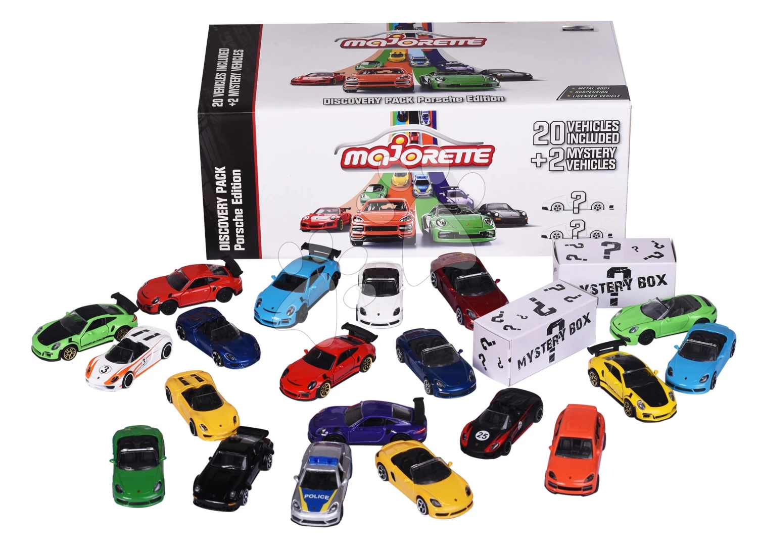 Spielzeugautos Porsche Edition Discovery Pack Majorette Metall, Länge 7,5 Cm Set Mit 20 Typen + 2 Mystery Autos MJ2058601 – Bild 15