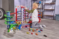 7-stöckige Garage Mit 2 Motorisierten Aufzügen Super City Garage Majorette Mit Ton- Und Licht Zug Elektronisch Und 6 Metallautos Ab 5 Jahren