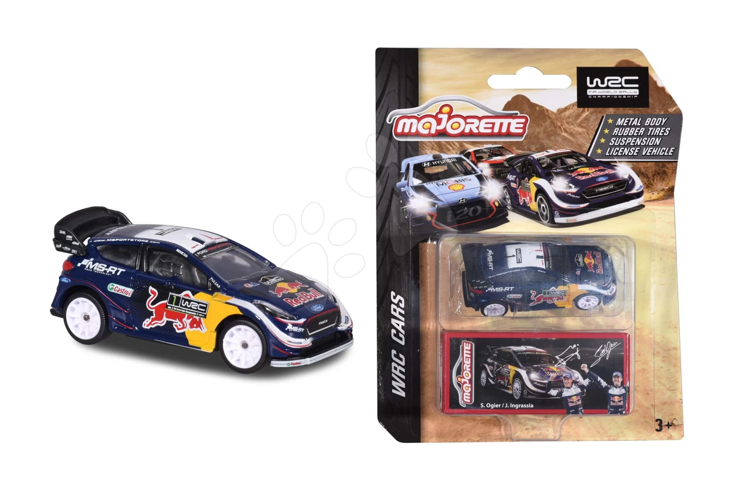 Spielzeugautos Rally WRC Cars Majorette Metall Mit Gummirädern Und Sammlerbox 7,5 Cm Länge 4 Verschiedene Typen – Bild 3