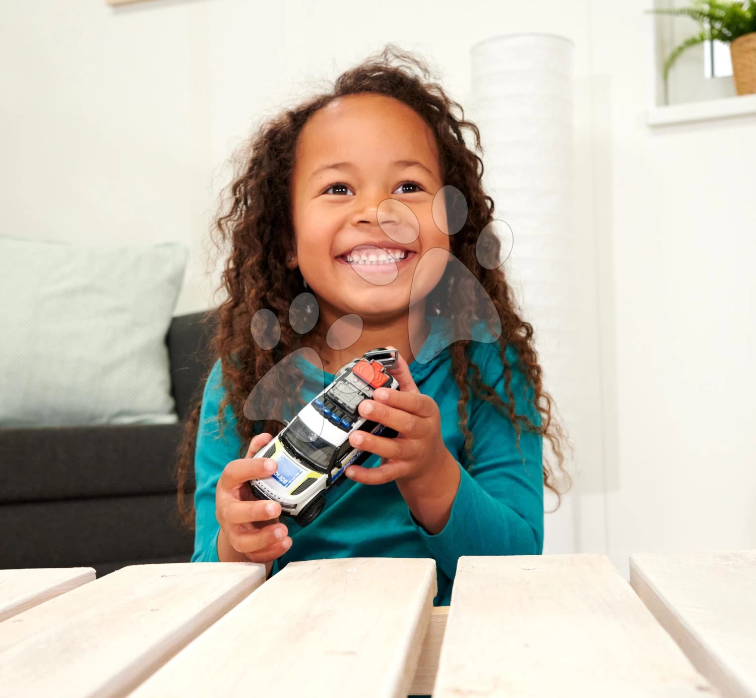 Polizeiauto Land Rover Police Majorette Mit Ton Und Licht Länge 12,5 Cm MJ3712000 – Bild 3