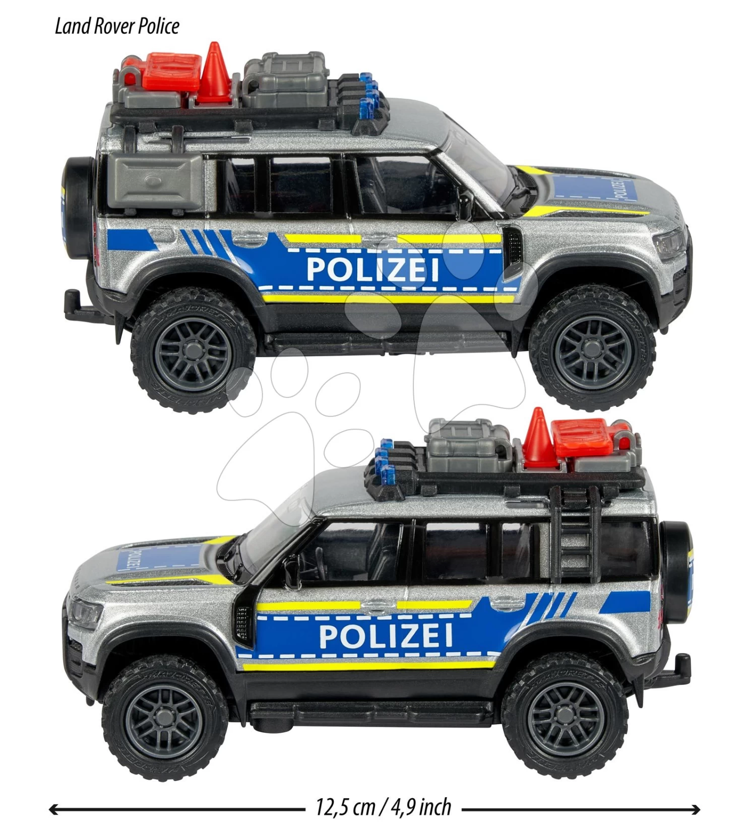 Polizeiauto Land Rover Police Majorette Mit Ton Und Licht Länge 12,5 Cm MJ3712000 – Bild 5
