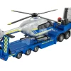 Ein Lastwagen Mit Einem Polizeihubschrauber Volvo Majorette 35 Cm Länge Mit Sound Und Licht (Hubschrauber 25,5 Cm) Inklusive 4xAAA Batterien