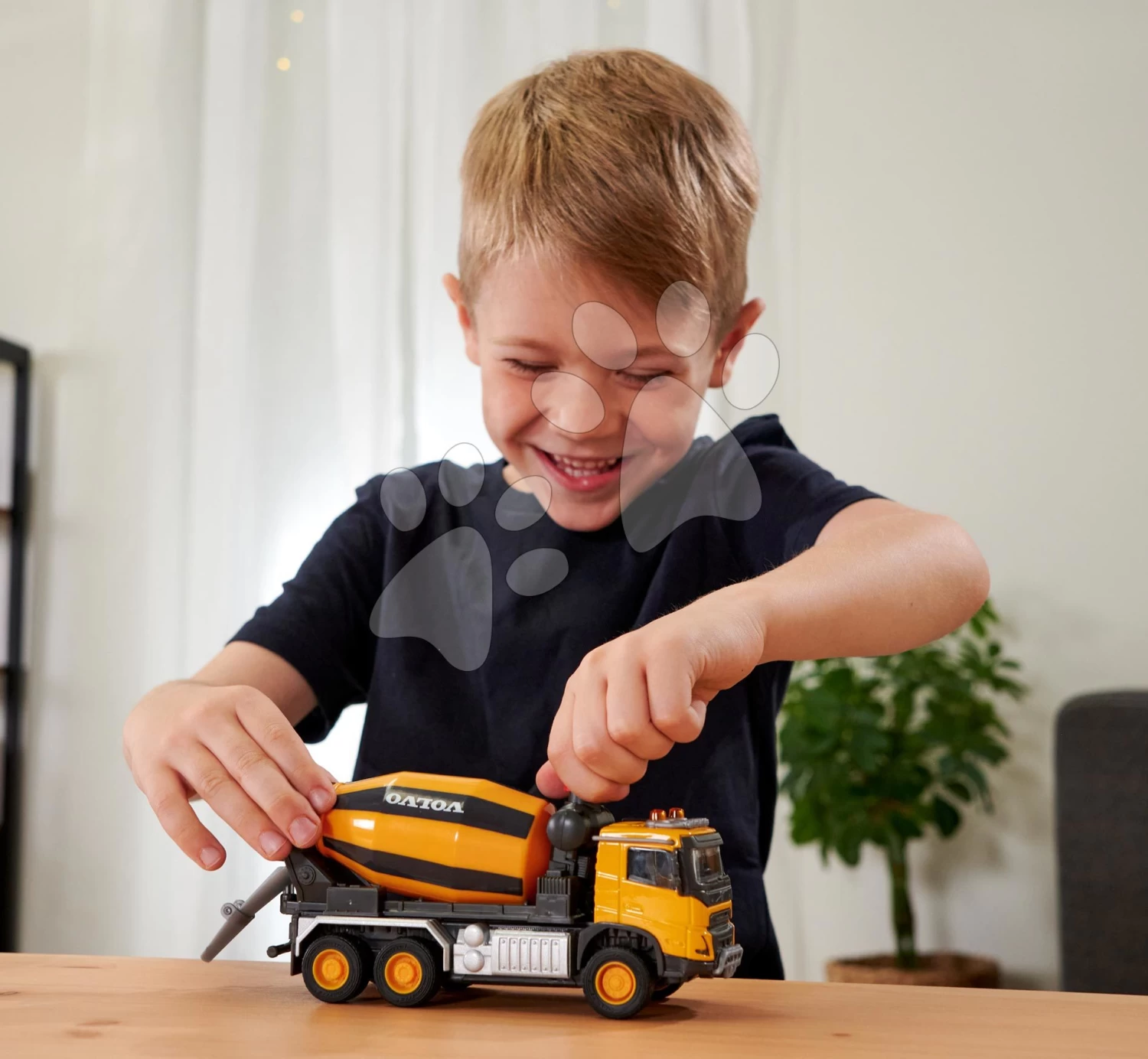 Spielzeug-Baumischer Volvo Truck Cement Mixer Majorette Mit Ton Und Licht, Länge 19 Cm MJ3723002 – Bild 4